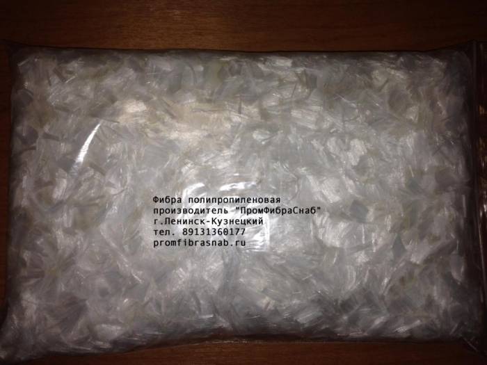 Фибра полипропиленовая для стяжки, пенобетона, штукатурки, фотография 1
