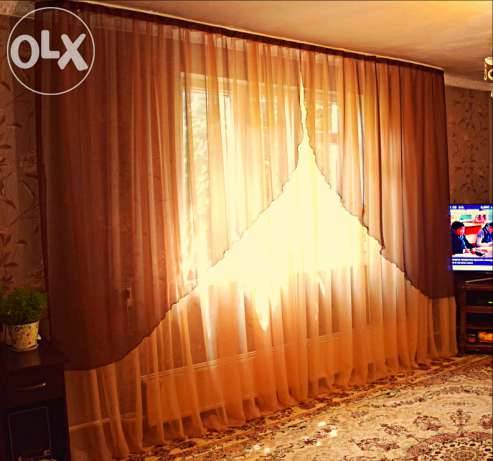 Продам комплект штор. Тюль и ламбрекен 