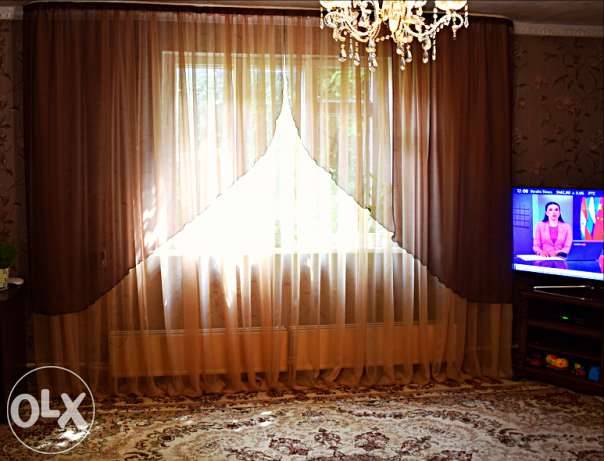 Продам комплект штор. Тюль и ламбрекен 