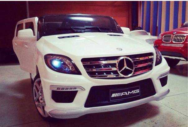 Детский электромобиль Mercedes ML 63 White, фотография 6