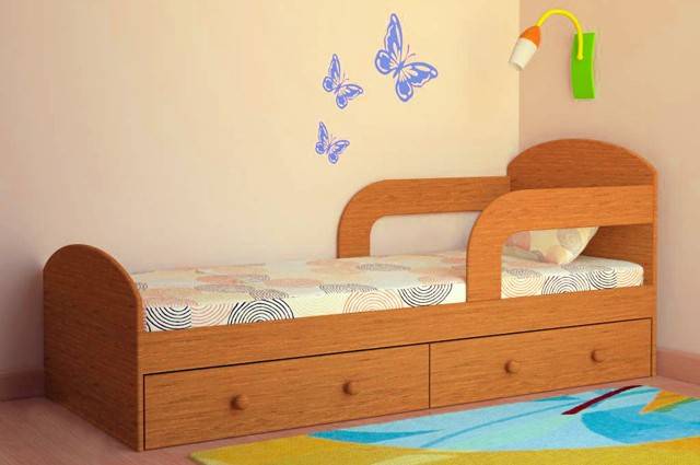 Детский подростковый кровать с ящиком на заказ в Алматы, фотография 1