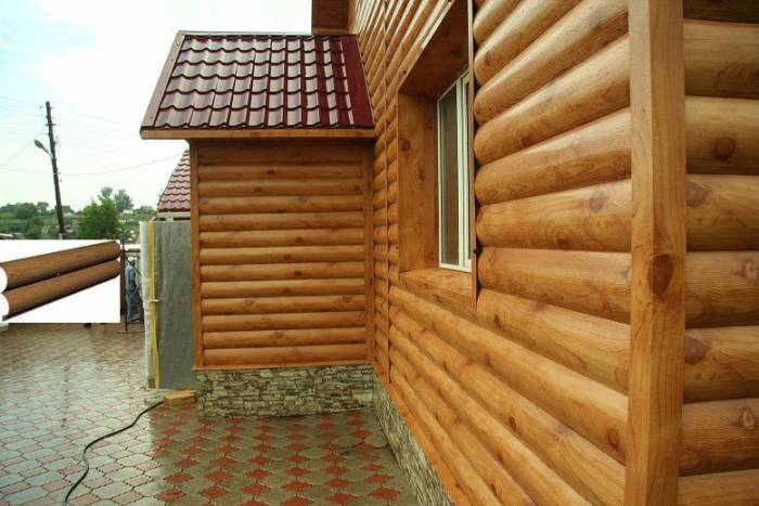 Металлосайдинг бревно, фотография 1