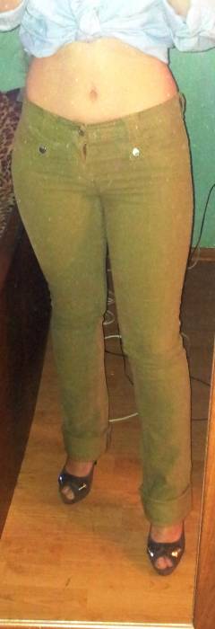 Оливковые джинсы. Оригинал. Италия. D&G (Dolce&Gabbana)., фотография 1