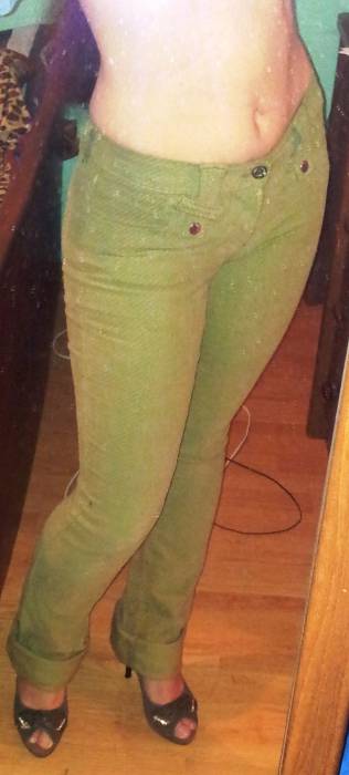 Оливковые джинсы. Оригинал. Италия. D&G (Dolce&Gabbana)., фотография 2