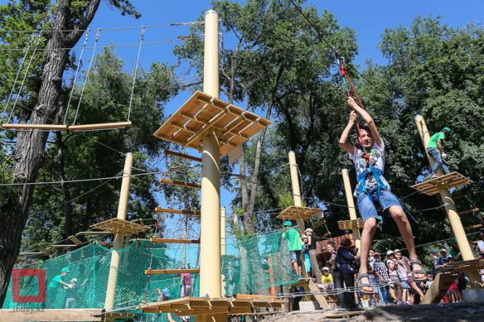 Активный отдых в Верёвочном парке в городе Алматы, фотография 2