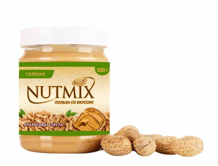 Арахисовая паста NUTMIX соленая, 500 гр., фотография 2
