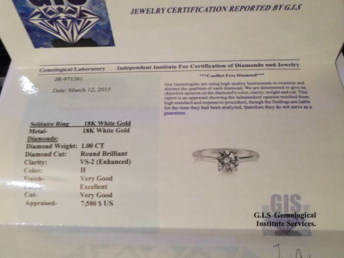 кольцо с бриллиатом 1 карат, фотография 4