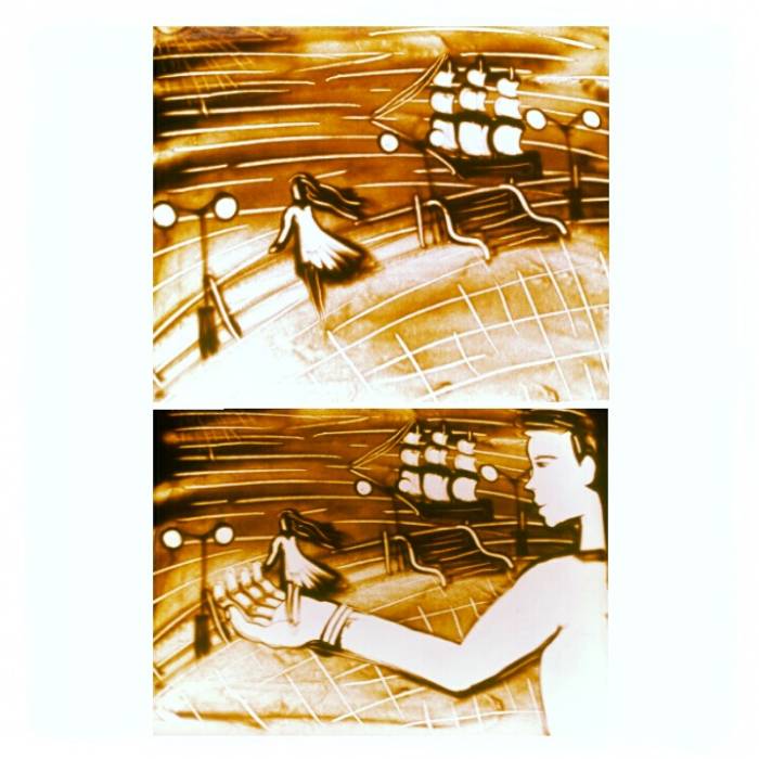 Песочное шоу на свадьбы, фотография 5