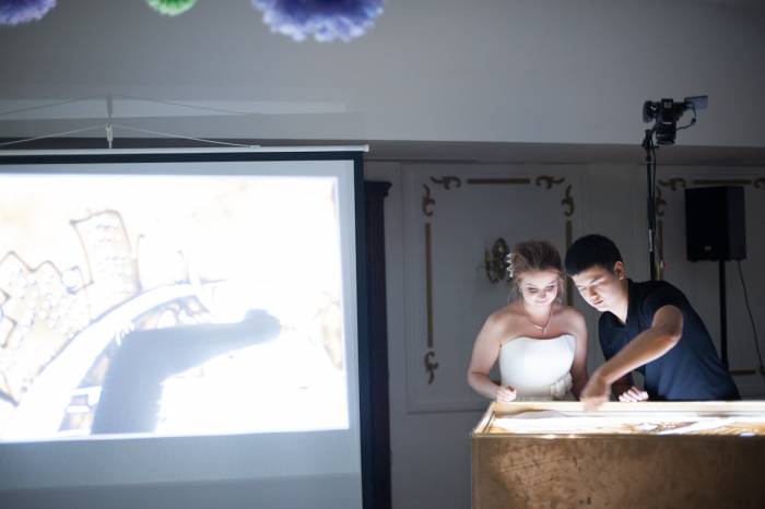 Песочное шоу на свадьбы, фотография 8