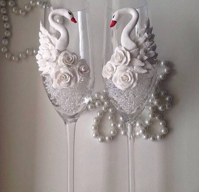 Свадебные бокалы и Бонбоньерки , фотография 1