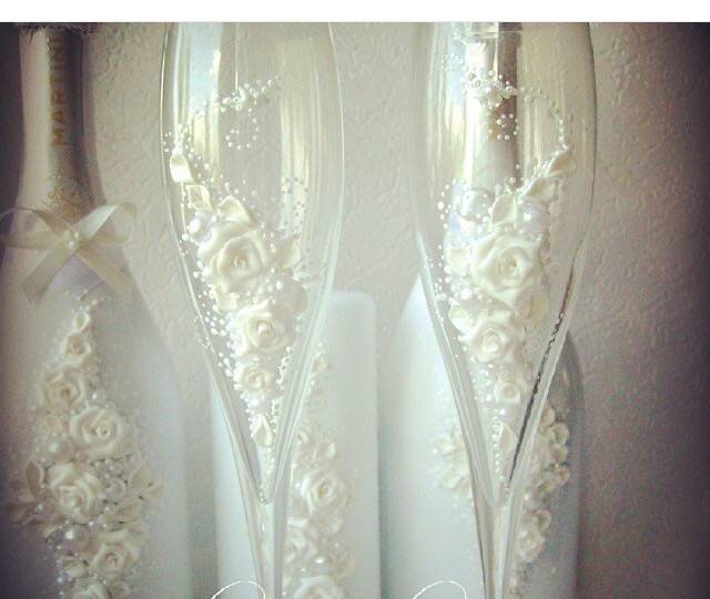 Свадебные бокалы и Бонбоньерки , фотография 2