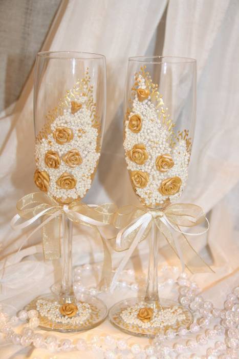 Свадебные бокалы и Бонбоньерки , фотография 6