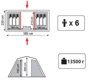 Летние Кемпинговые, туристические палатки Tramp, фотография 6