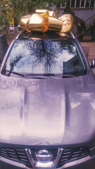 Подарочный бант на автомобиль, розыгрыш авто, бант, подарок, лента., фотография 1