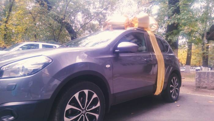 Подарочный бант на автомобиль, розыгрыш авто, бант, подарок, лента., фотография 2