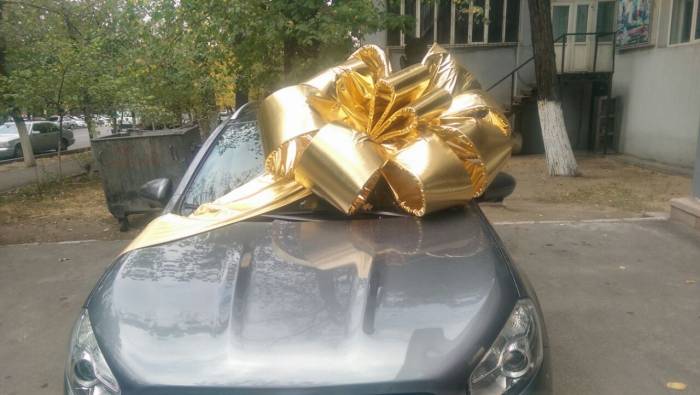 Подарочный бант на автомобиль, розыгрыш авто, бант, подарок, лента., фотография 3