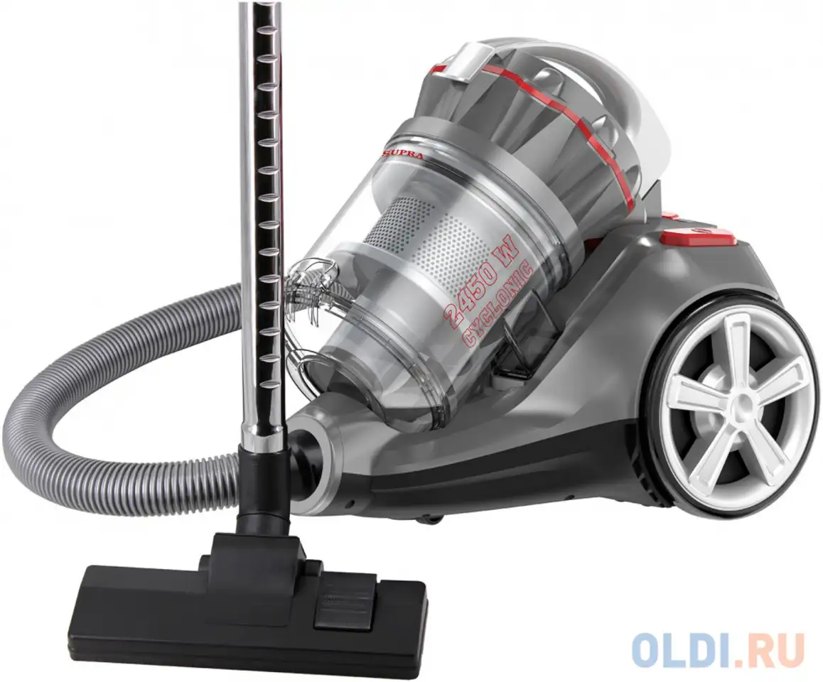 Пылесос supra vcs-2525 сухая уборка серый/черный, фотография 1