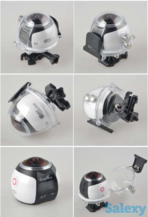 Экшн камера 360 градусов WiFi панорамная камера FullHD 1080p, фотография 6