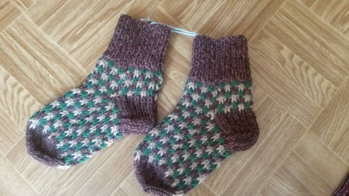 Вязаные шерстяные Носочки, Пинетки, Варежки, фотография 2