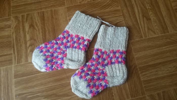 Вязаные шерстяные Носочки, Пинетки, Варежки, фотография 6