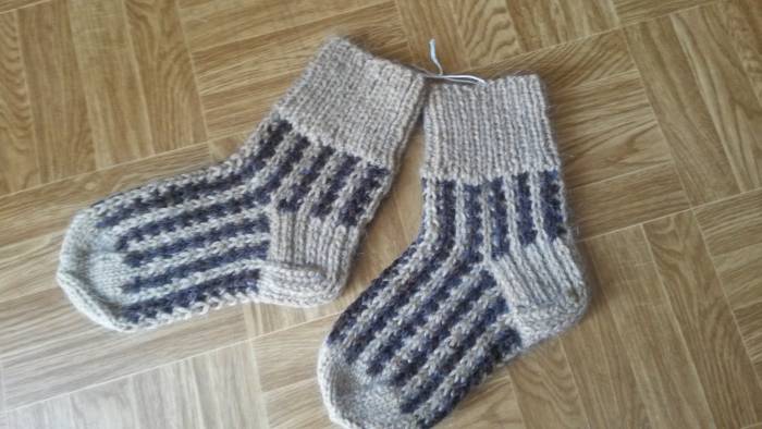 Вязаные шерстяные Носочки, Пинетки, Варежки, фотография 11