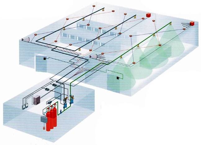 Монаж систем видеонаблюдения и пожпротушения, фотография 1