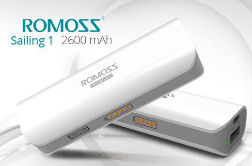 Переносной Аккумулятор (PowerBank) Romoss sailing1 2600 мАч, фотография 1