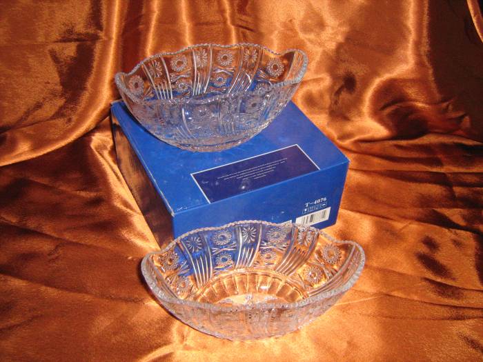 Хрустальная пара (Конфетницы). Производство Финляндия., фотография 1