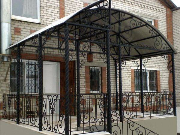 Кованые навесы, козырьки, фотография 9