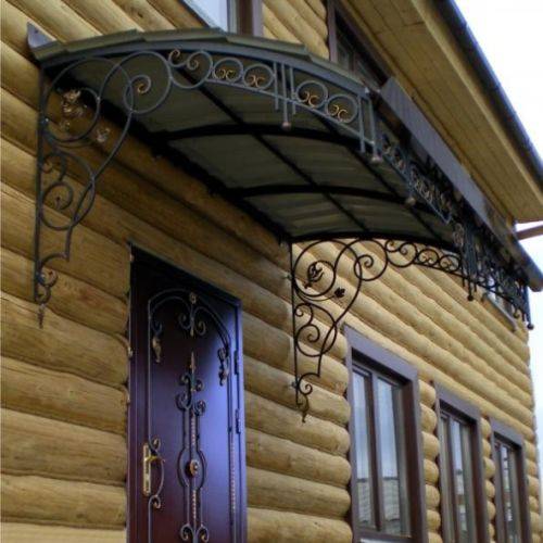 Кованые навесы, козырьки, фотография 10