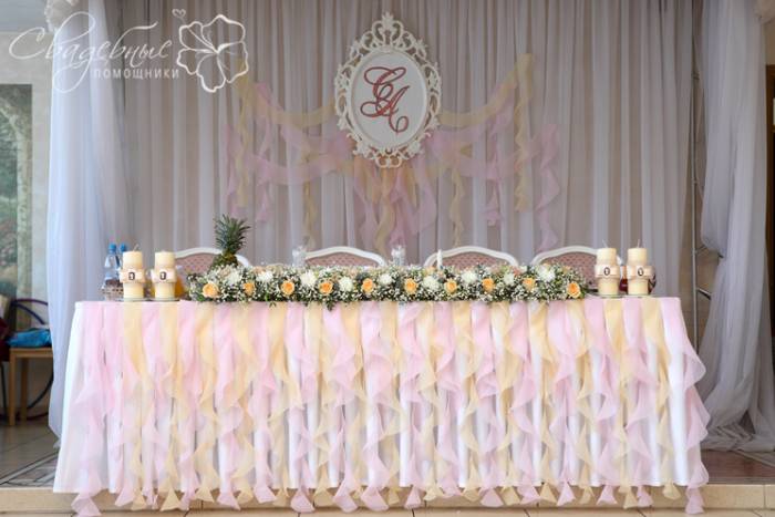 Оформление свадебного стола, фотография 9
