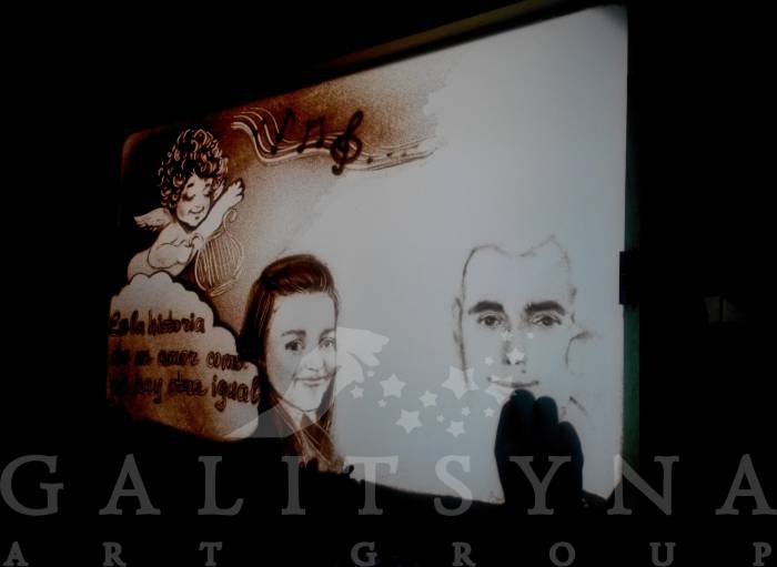 Песочное шоу и снежная анимация  Астане, фотография 7