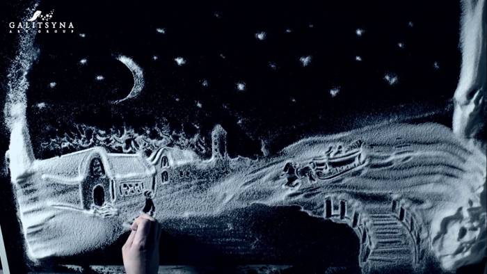 Песочное шоу и снежная анимация  Астане, фотография 10