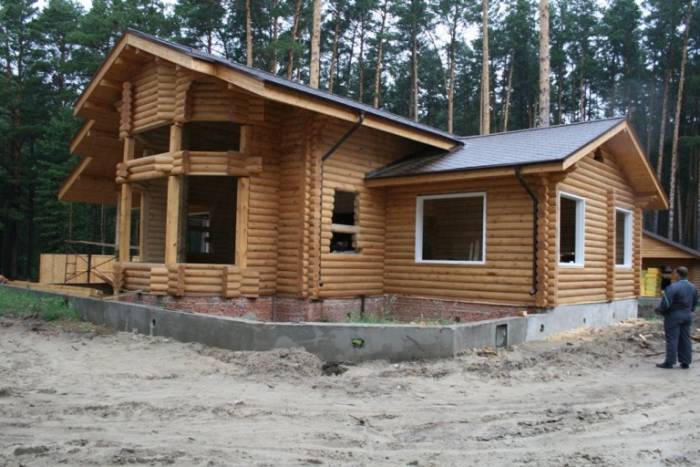 Деревянный дом, Дом из бруса, дом из Финляндии, баня из клееного бруса и оцилиндрованного бревна., фотография 12
