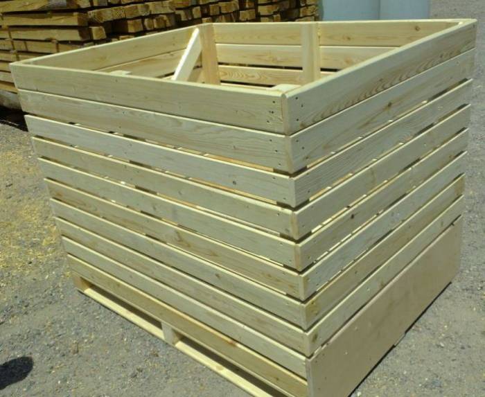 Контейнер для овощей, картофельный контейнер, деревянные контейнеры для овощехранилищ, фотография 1