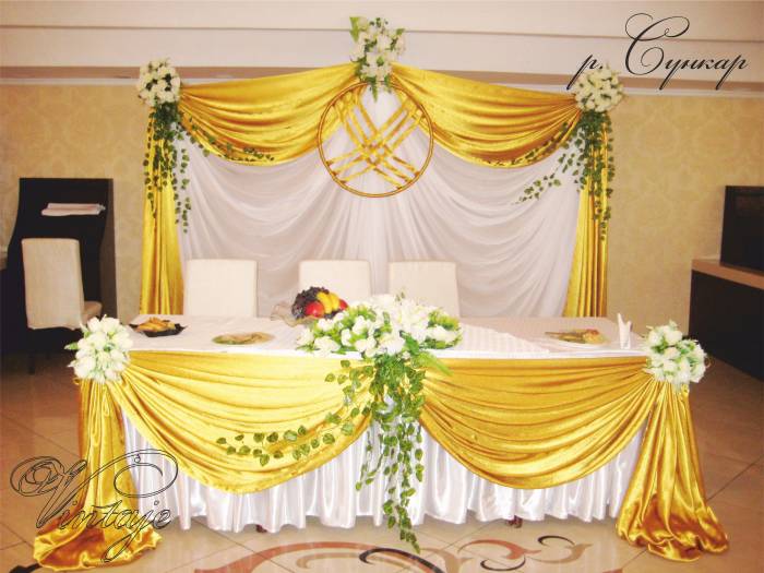 свадебное оформление банкетного зала, фотография 2