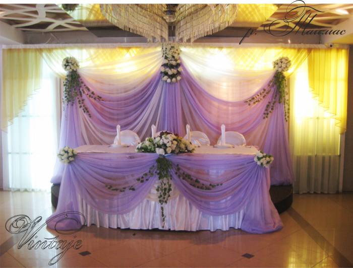 свадебное оформление президиума, фотография 1