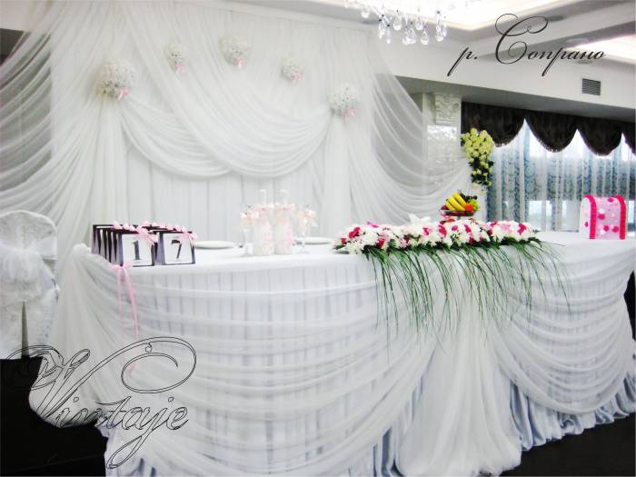 свадебное оформление президиума, фотография 6