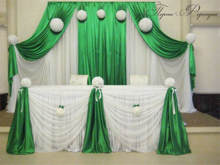 свадебное оформление президиума, фотография 7