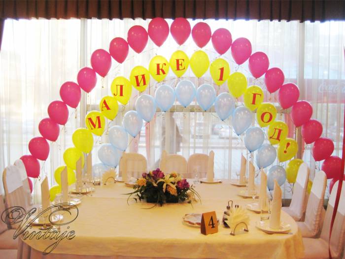 оформление шарами на годик ребёнку, фотография 3