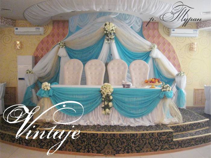 свадебный декор тканью, фотография 6