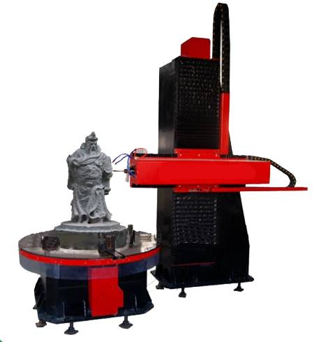 Фрезерный станок по камню вертикальный 1600x1000x500мм для гравировки статуэток и пр., фотография 1