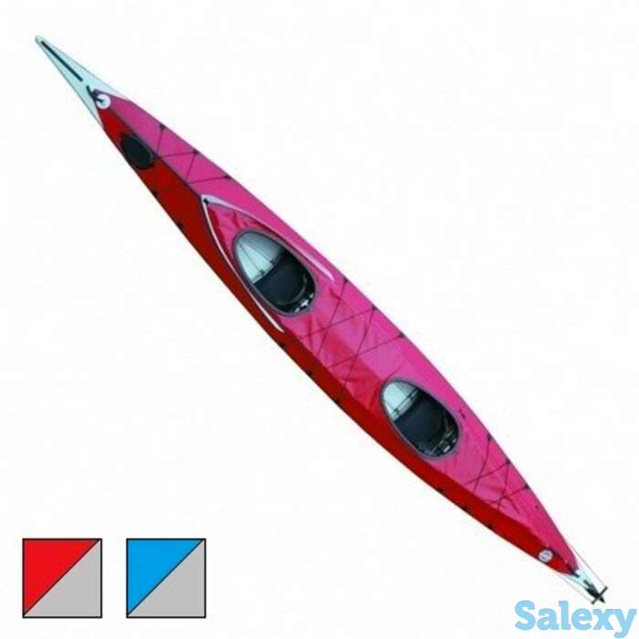 Байдарка каркасно надувная тритон ладога 2 люкс серая/синяя, фотография 1