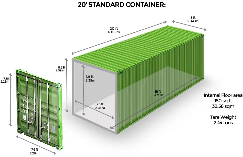 Контейнер морской 20 двадцати футовый, 20НС. Аренда. Казахстан, г. Костанай., фотография 5