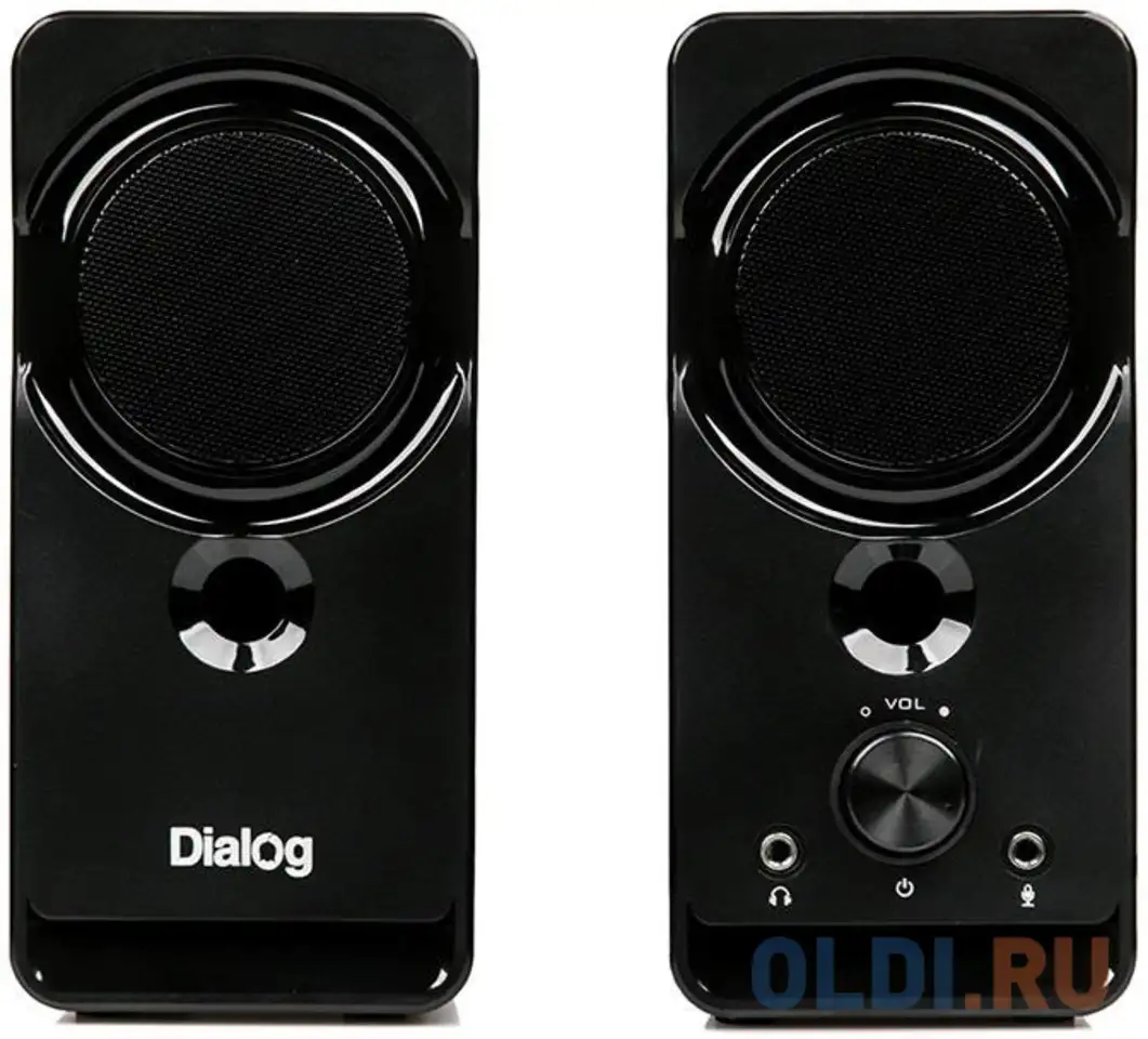 Колонки dialog stride ast-22up черные 2.0 (8w rms, phone out, mic, фотография 1