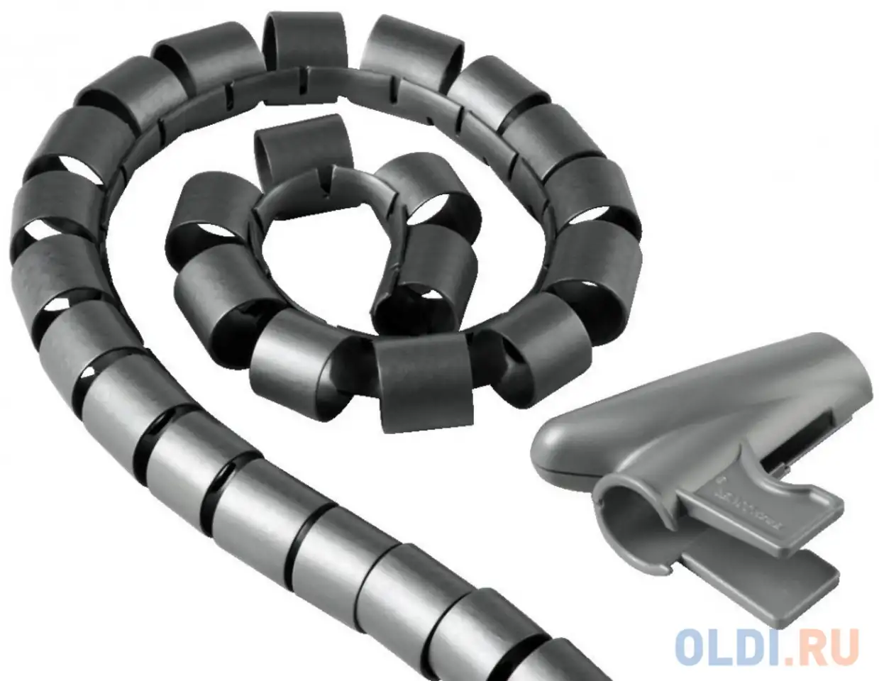 Кабель-органайзер hama h-20601 30мм пластик серебристый 1.5м, фотография 1