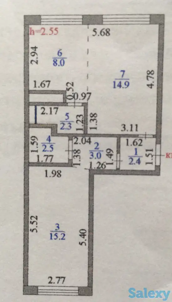 продам 2ж комнатную квартиру, проспект Абая, фотография 9