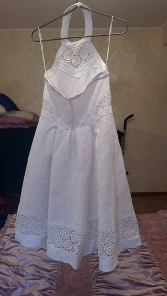 Белое коктейльное платье 50-х, фотография 2