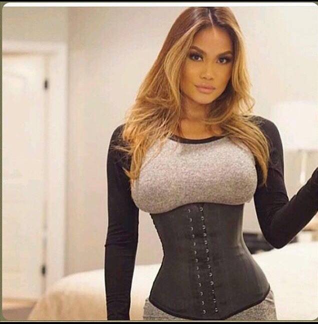 Лю женские латексные корсеты для уменьшения талии , фотография 3