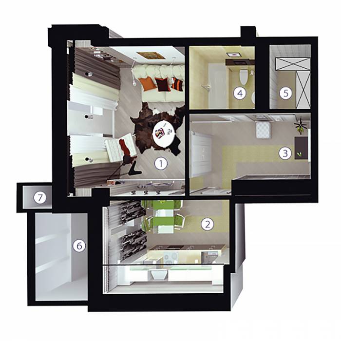 1 комнатные квартиры в доме Бизнес класса 